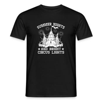 Circus Graphic Summer Night Circus Light Gift Idea - Men's T-Shirt - black - Front - AI Model Male 178 light (178cm)