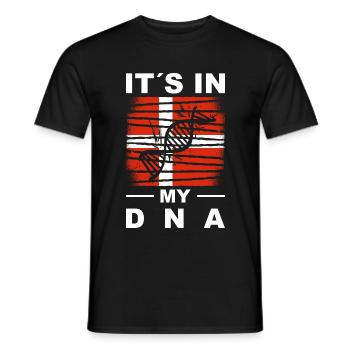 Denmark Flag Scandinavia Danish Flag Travel - Men's T-Shirt - black - Front - AI Model Male 178 light (178cm)