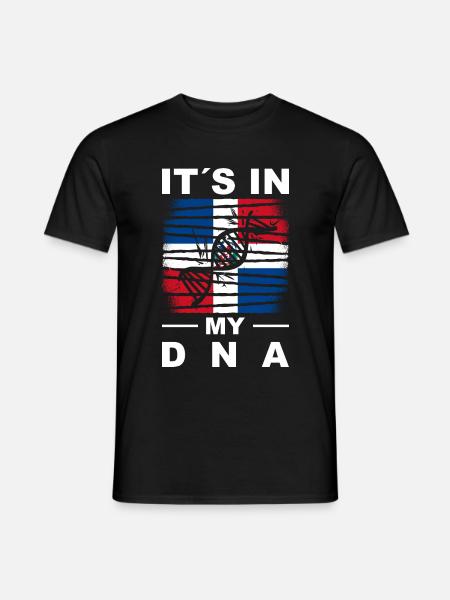 Dominicaanse Republiek Vlag Dom Rep Flag Trip - Heren T-shirt - zwart