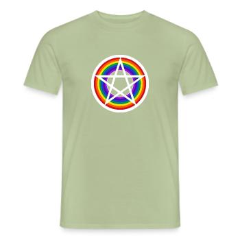 Colour Pentagram - Männer T-Shirt - Sage - Vorne - AI Model Male 178 light (178cm)