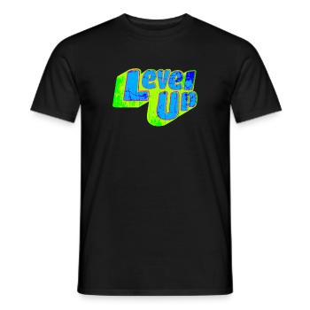 Level Up - Men's T-Shirt - black - Front - AI Model Male 178 light (178cm)