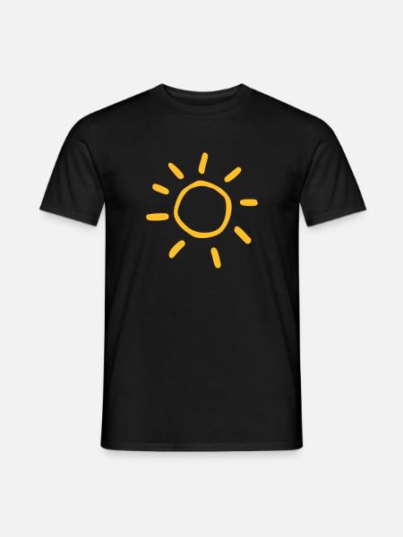 Sonne - Männer T-Shirt - Schwarz