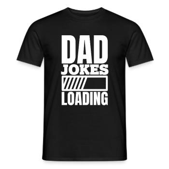Lustiger Papa Spruch - Jokes Loading - Männer T-Shirt - Schwarz - Vorne - AI Model Male 178 light (178cm)
