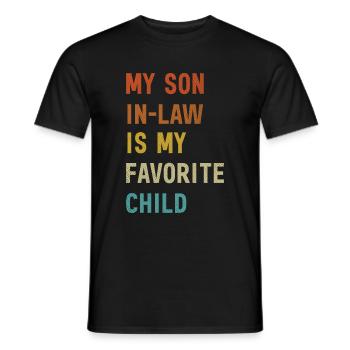 Mein Schwiegersohn ist meine Lieblingsschwiegermutter - Männer T-Shirt - Schwarz - Vorne - AI Model Male 178 light (178cm)
