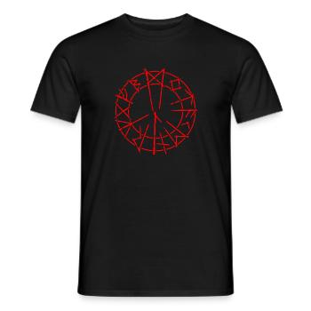 Runenkreis Rot - Männer T-Shirt - Schwarz - Vorne - AI Model Male 178 light (178cm)