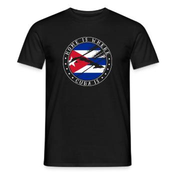 Cuba Drapeau Contour Vacances Caraïbes Cuba La Havane - T-shirt homme - noir - Devant - AI Model Male 178 light (178cm)