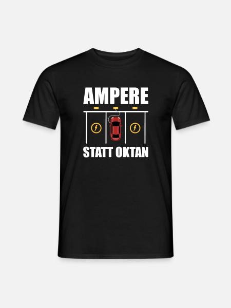 E-Auto Strom Energiewende Geschenk - Men's T-Shirt - black