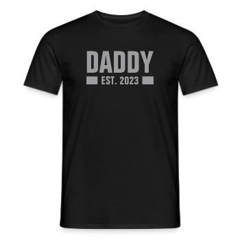 2023 - DEVENIR PÈRE - PROGÉNITURE - BÉBÉ - T-shirt homme - noir - Devant - AI Model Male 178 light (178cm)