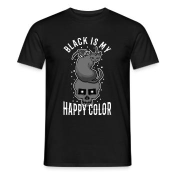 Black Is My Happy Color - Männer T-Shirt - Schwarz - Vorne - AI Model Male 178 light (178cm)