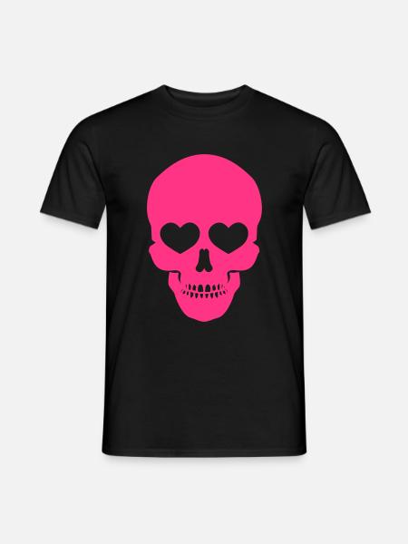 Skull Love - Männer T-Shirt - Schwarz