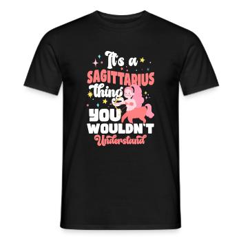 Signe du zodiaque astrologie Star Moon - T-shirt homme - noir - Devant - AI Model Male 178 light (178cm)