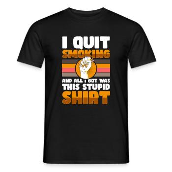 Tabagisme à la nicotine Santé - T-shirt homme - noir - Devant - AI Model Male 178 light (178cm)