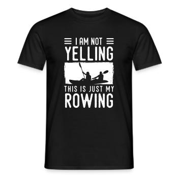 Aviron Rowing Bateau Canoë Paddle - T-shirt homme - noir - Devant - AI Model Male 178 light (178cm)