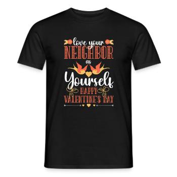 Romantic Couples Husband Partner - Men's T-Shirt - black - Front - AI Model Male 178 light (178cm)