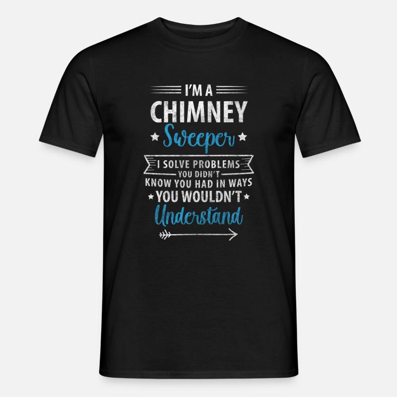 Kaminfeger Glück Beruf Feger - Männer T-Shirt - Schwarz