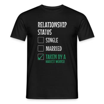 Ouvrier agricole Récolte Temps de récolte Légumes - T-shirt homme - noir - Devant - AI Model Male 178 light (178cm)
