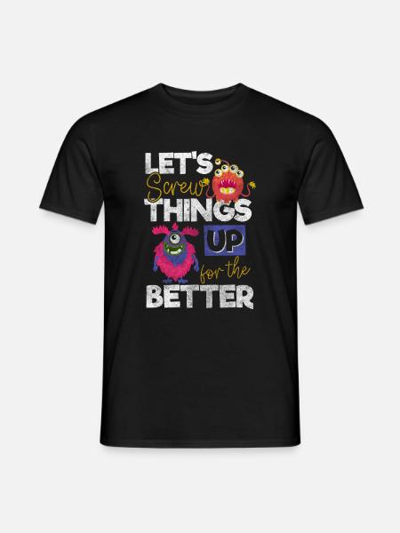 Les monstres effraient terriblement mignons - T-shirt homme - noir