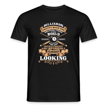 Billiard Billardspieler Kö Kugeln - Männer T-Shirt - Schwarz - Vorne - AI Model Male 178 light (178cm)