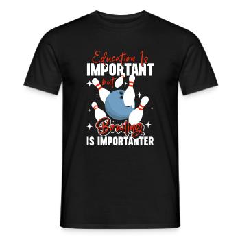 Bowler Bowlingbahn - Männer T-Shirt - Schwarz - Vorne - AI Model Male 178 light (178cm)