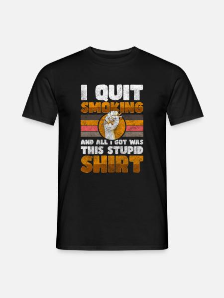 Sucht Disziplin Nicht Rauchen - Männer T-Shirt - Schwarz