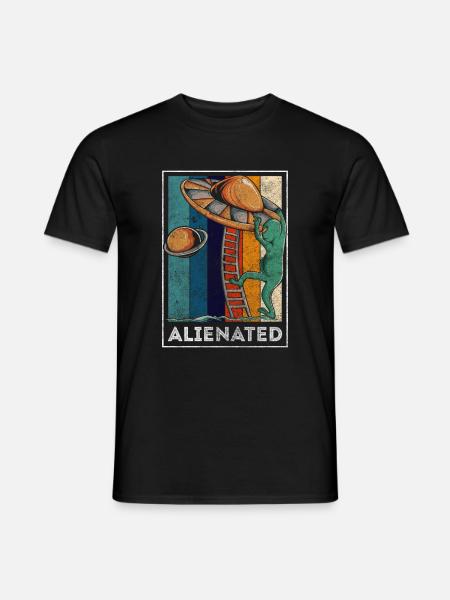 Aliens Spaceship Earthling - Men's T-Shirt - black