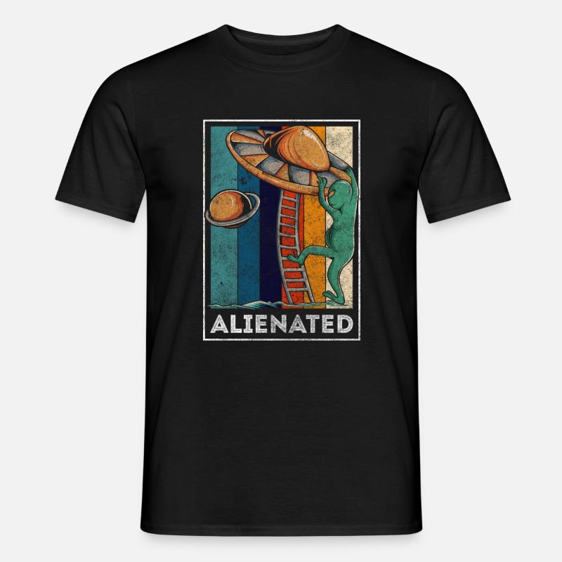 Aliens Raumschiff Erdling - Männer T-Shirt - Schwarz