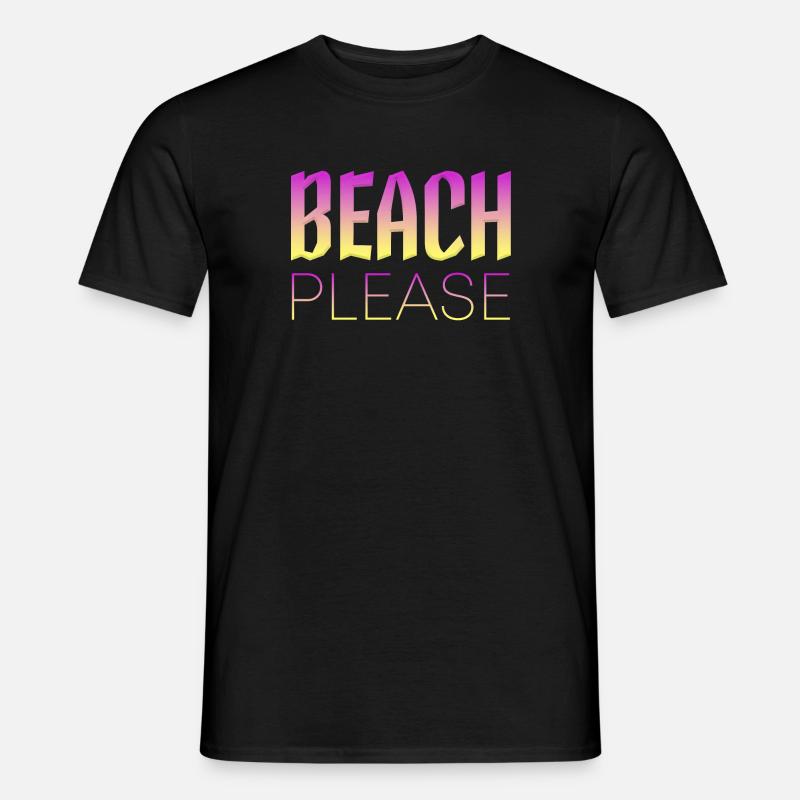 Plage s’il vous plaît - T-shirt homme - noir