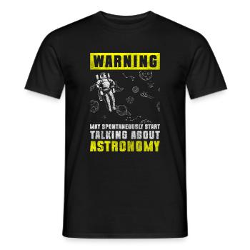 Astronome de l’espace de l’univers - T-shirt homme - noir - Devant - AI Model Male 178 light (178cm)