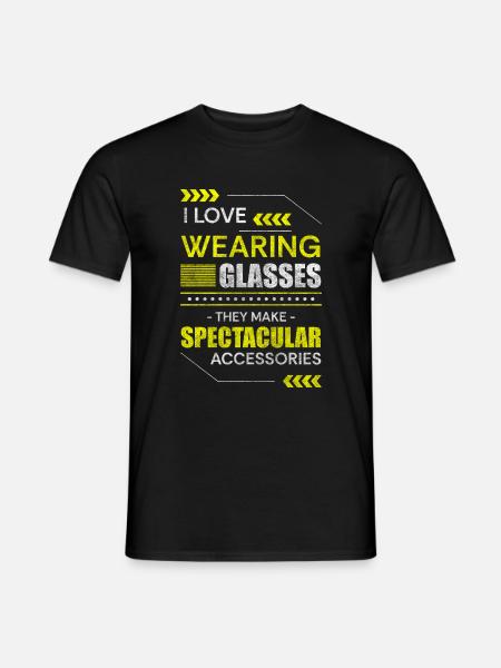 Brillenträger Optiker Augenoptiker Dioptrin - Männer T-Shirt - Schwarz