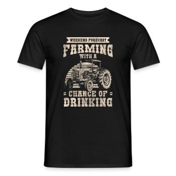 Agriculteur Carrière Récolte Vie à la campagne - T-shirt homme - noir - Devant - AI Model Male 178 light (178cm)