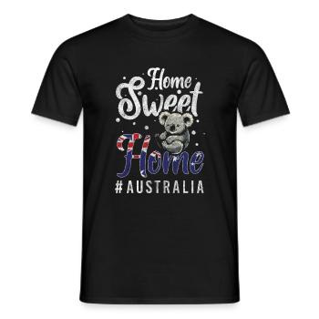 Down Under Travel Flag Exotic - Men's T-Shirt - black - Front - AI Model Male 178 light (178cm)