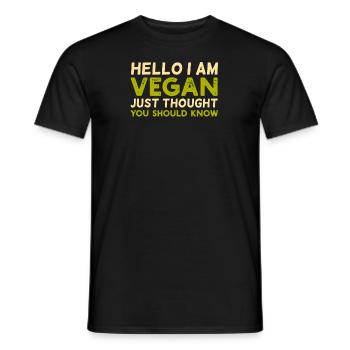 Lustig Ich bin Veganer Sprichwort - Männer T-Shirt - Schwarz - Vorne - AI Model Male 178 light (178cm)