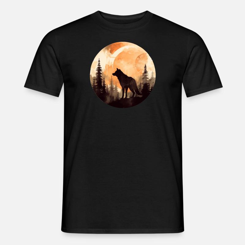 Schaden Wolf - Männer T-Shirt - Schwarz