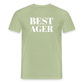 BEST AGER - GENERATION 50PLUS - Männer T-Shirt - Sage - Vorne - AI Model Male 178 light (178cm)