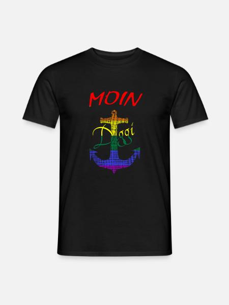 Anker Hamburg Diggi LGBTQ - Männer T-Shirt - Schwarz