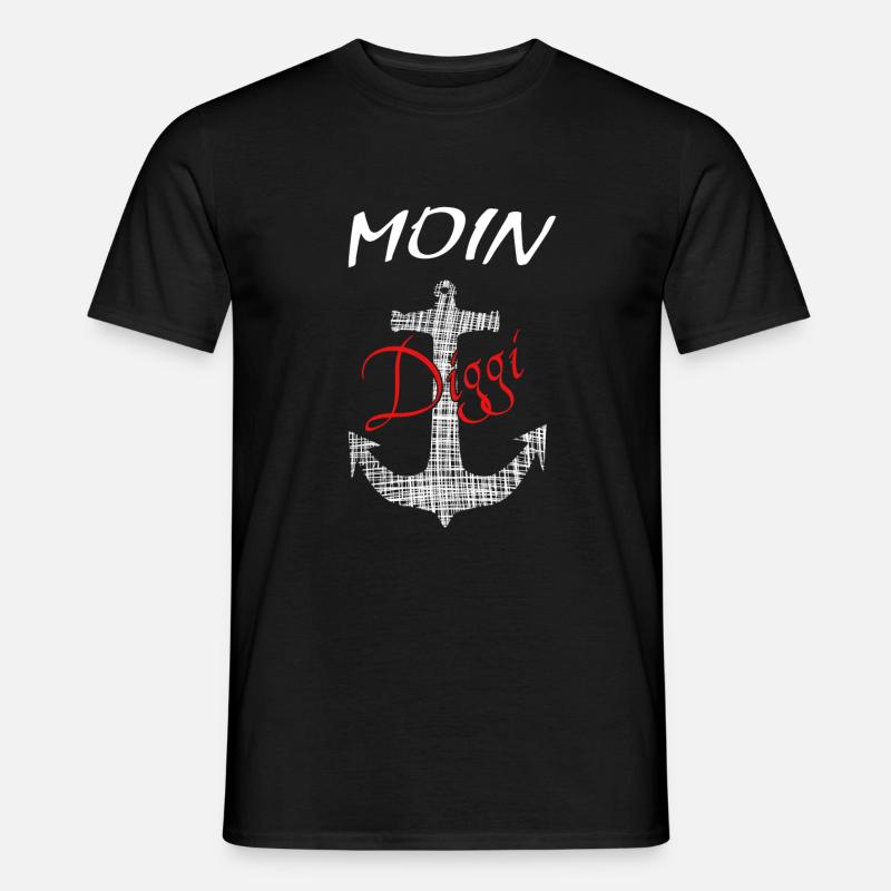 Anker Moin Diggi - Männer T-Shirt - Schwarz