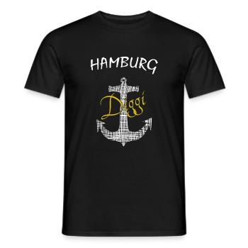 Hamburg - Männer T-Shirt - Schwarz - Vorne - AI Model Male 178 light (178cm)