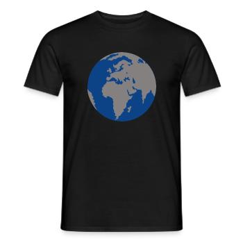 Globus - Männer T-Shirt - Schwarz - Vorne - AI Model Male 178 light (178cm)