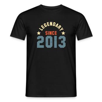 Vintage Legendary since 2013 Birthday Retro - Men's T-Shirt - black - Front - AI Model Male 178 light (178cm)