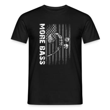 Großer Bassschlüssel auf Flagge - Männer T-Shirt - Schwarz - Vorne - AI Model Male 178 light (178cm)