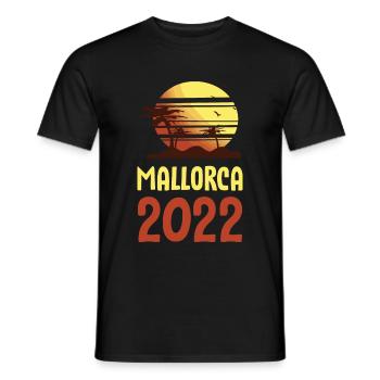 Mallorca 2022 Palmen - Männer T-Shirt - Schwarz - Vorne - AI Model Male 178 light (178cm)