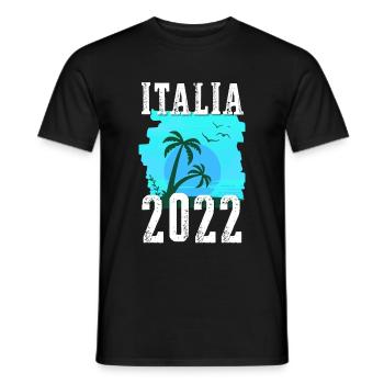 Italia 2022 Palmiers - T-shirt homme - noir - Devant - AI Model Male 178 light (178cm)