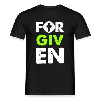 forgiveness bible saying - Men's T-Shirt - black - Front - AI Model Male 178 light (178cm)