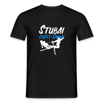 Stubaital statt Dubai Österreich Alpen Ski Tirol - Männer T-Shirt - Schwarz - Vorne - AI Model Male 178 light (178cm)