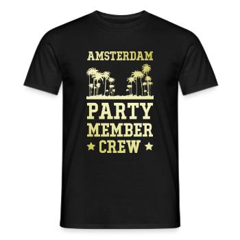 Amsterdam Party Crew - T-shirt homme - noir - Devant - AI Model Male 178 light (178cm)