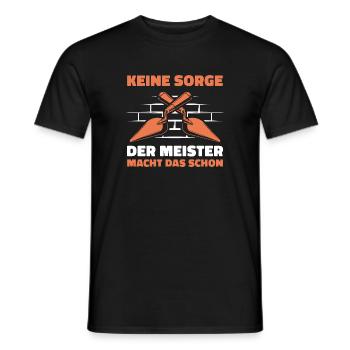Handwerk Meisterprüfung Maurer Meister Geschenk - Männer T-Shirt - Schwarz - Vorne - AI Model Male 178 light (178cm)