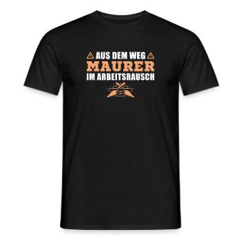 Maurer im Arbeitsrausch Maurermeister - Männer T-Shirt - Schwarz - Vorne - AI Model Male 178 light (178cm)