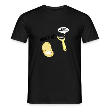 STIRB KARTOFFEL! - Männer T-Shirt - Schwarz - Vorne - AI Model Male 178 light (178cm)