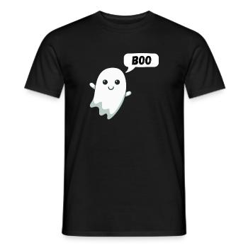 Funny Little Ghost Ghost Halloween Haunting - Men's T-Shirt - black - Front - AI Model Male 178 light (178cm)