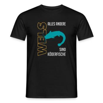 Angeln Waller fischen Sportfischen auf Wels - Männer T-Shirt - Schwarz - Vorne - AI Model Male 178 light (178cm)